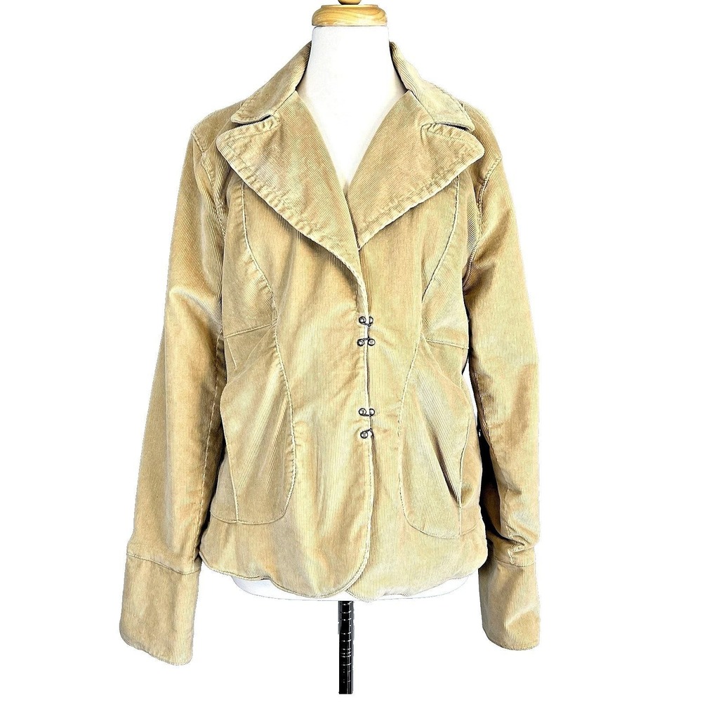 Vintage Tommy Hilfiger Denim Women's Corduroy Blazer Jacket Tan Camel 90s‎ XL
